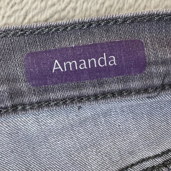 Gloria Vanderbilt Womens Jeans Size 12 Missy Amanda Classic Straight Retro Gray - Picture 8 of 14